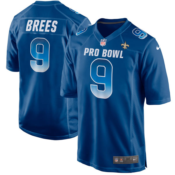 Men's NFC Drew Brees Nike Royal 2018 Pro Bowl Game Jersey Buy Good Jerseys