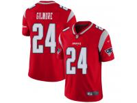 #24 Limited Stephon Gilmore Red Football Youth Jersey New England Patriots Inverted Legend