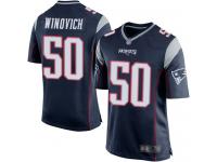 #50 Game Chase Winovich Navy Blue Football Home Men's Jersey New England Patriots