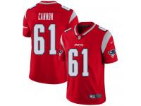 #61 Limited Marcus Cannon Red Football Youth Jersey New England Patriots Inverted Legend