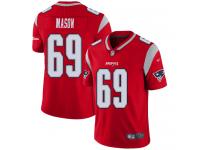 #69 Limited Shaq Mason Red Football Men's Jersey New England Patriots Inverted Legend
