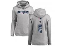 #7 Jake Bailey Ash Football Backer Women's New England Patriots Pullover Hoodie