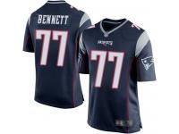 #77 Game Michael Bennett Navy Blue Football Home Men's Jersey New England Patriots