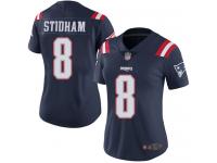 #8 Limited Jarrett Stidham Navy Blue Football Women's Jersey New England Patriots Rush Vapor Untouchable