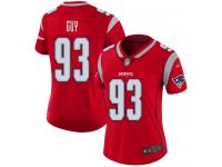 #93 Limited Lawrence Guy Red Football Women's Jersey New England Patriots Inverted Legend