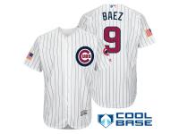 Chicago Cubs #9 Javier Baez White Stars & Stripes 2016 Independence Day Cool Base Jersey