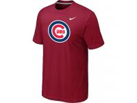 Chicago Cubs Nike Heathered Red Club Logo T-Shirt