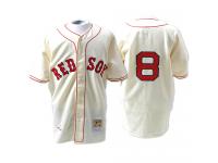 Cream 1967 Throwback Carl Yastrzemski Men #8 Mitchell And Ness MLB Boston Red Sox Jersey