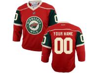 Custom Reebok Minnesota Wild Youth Replica Home Jersey