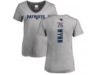 Isaiah Wynn Women's Ash Nike NFL New England Patriots T-Shirt Backer V-Neck #76