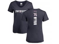 Isaiah Wynn Women's Navy Blue Nike NFL New England Patriots T-Shirt Backer #76