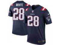Legend Vapor Untouchable Men's James White New England Patriots Nike Color Rush Navy Jersey - White