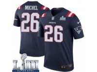 Legend Vapor Untouchable Youth Sony Michel New England Patriots Nike Color Rush Super Bowl LIII Jersey - Navy