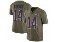 Limited Men's Braxton Berrios New England Patriots Nike 2017 Salute to Service Jersey - Green