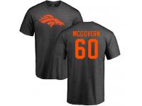 Men #60 Connor McGovern Ash Football One Color Denver Broncos T-Shirt