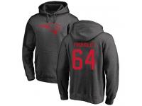 Men #64 Hjalte Froholdt Ash Football One Color New England Patriots Pullover Hoodie