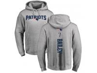 Men #7 Jake Bailey Ash Football Backer New England Patriots Pullover Hoodie