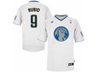 Men Adidas Minnesota Timberwolves #9 Ricky Rubio Swingman White 2013 Christmas Day NBA Jersey
