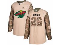 Men Adidas Minnesota Wild #26 Daniel Winnik Camo Veterans Day Practice NHL Jersey