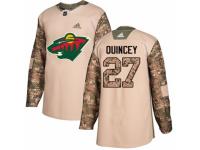 Men Adidas Minnesota Wild #27 Kyle Quincey Camo Veterans Day Practice NHL Jersey