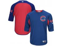 Men Chicago Cubs Anthony Rizzo On-Field 3/4 Sleeve Player Batting Practice Jersey - Royal