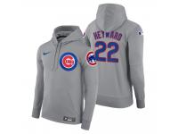 Men Chicago Cubs Jason Heyward Nike Gray Road Hoodie