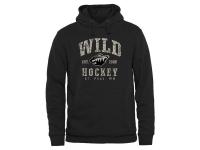 Men Minnesota Wild Black Camo Stack Pullover Hoodie