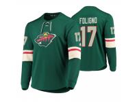 Men Minnesota Wild Marcus Foligno #17 Platinum Green Jersey