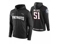 Men New England Patriots #51 Sony Michel Black Circuit Wordmark Pullover Hoodie