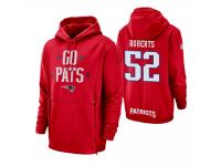 Men New England Patriots #52 Elandon Roberts Red Sideline Local Lockup Pullover Hoodie