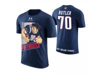 Men New England Patriots Adam Butler #70 Navy Cartoon And Comic Artistic Painting T-Shirt