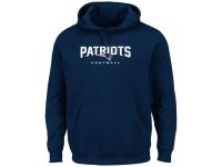 Men New England Patriots Critical Victory Pullover Hoodie - Navy Blue