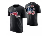 Men New England Patriots Derek Rivers #95 Stars and Stripes 2018 Independence Day American Flag T-Shirt