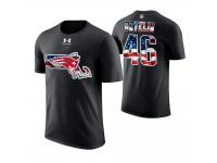 Men New England Patriots James Develin #46 Stars and Stripes 2018 Independence Day American Flag T-Shirt
