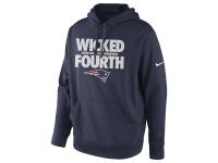 Men New England Patriots Nike Super Bowl XLIX Champions Celebration Multi Champs Slogan Pullover Hoodie C Navy Blue