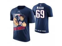 Men New England Patriots Shaq Mason #69 Navy Cartoon And Comic Artistic Painting T-Shirt