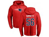 Men Nike Andre Tippett Red Name & Number Logo - NFL New England Patriots #56 Pullover Hoodie