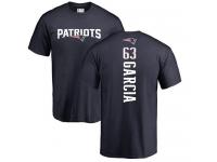 Men Nike Antonio Garcia Navy Blue Backer - NFL New England Patriots #63 T-Shirt