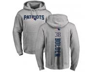 Men Nike Brandon Bolden Ash Backer - NFL New England Patriots #38 Pullover Hoodie