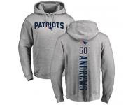 Men Nike David Andrews Ash Backer - NFL New England Patriots #60 Pullover Hoodie
