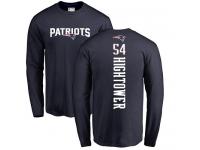 Men Nike Dont'a Hightower Navy Blue Backer - NFL New England Patriots #54 Long Sleeve T-Shirt