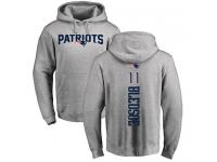 Men Nike Drew Bledsoe Ash Backer - NFL New England Patriots #11 Pullover Hoodie