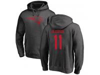 Men Nike Drew Bledsoe Ash One Color - NFL New England Patriots #11 Pullover Hoodie