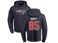 Men Nike Kenny Britt Navy Blue Name & Number Logo - NFL New England Patriots #88 Pullover Hoodie