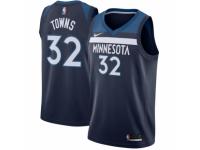 Men Nike Minnesota Timberwolves #32 Karl-Anthony Towns  Navy Blue Road NBA Jersey - Icon Edition