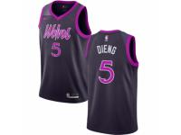 Men Nike Minnesota Timberwolves #5 Gorgui Dieng Purple NBA Jersey - City Edition