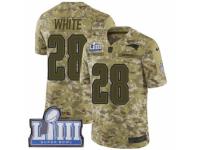 Men Nike New England Patriots #28 James White Limited Camo 2018 Salute to Service Super Bowl LIII Bound NFL Jersey