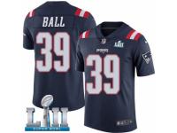 Men Nike New England Patriots #39 Montee Ball Limited Navy Blue Rush Vapor Untouchable Super Bowl LII NFL Jersey