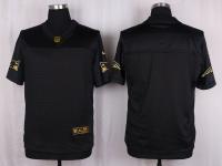 Men Nike New England Patriots Blank Pro Line Black Gold Collection Jersey