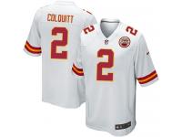 Men Nike NFL Kansas City Chiefs #2 Dustin Colquitt Road White Game Jersey